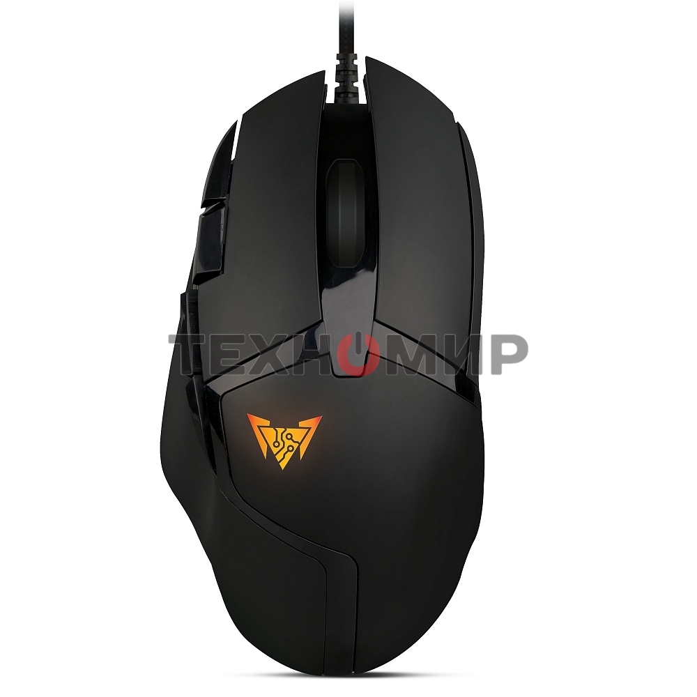 Мышь проводная Crown CMGM-901 черный, 4800 dpi, USB, кнопки - 8