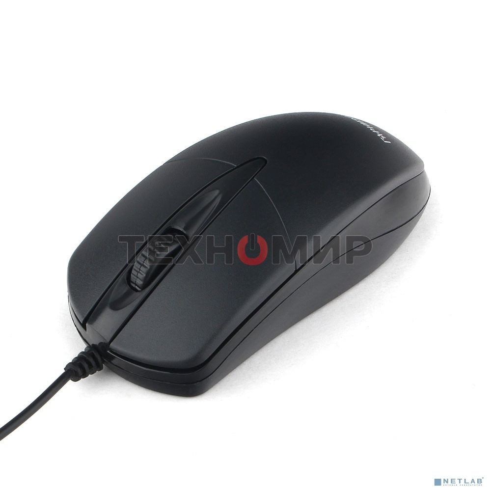 Мышь проводная Гарнизон GM-220 черный, 1000 dpi, USB, кнопки - 3