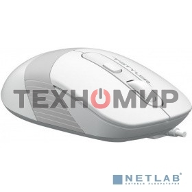 Мышь проводная A4Tech Fstyler FM10 белый/серый, 1600 dpi, USB, кнопки - 4