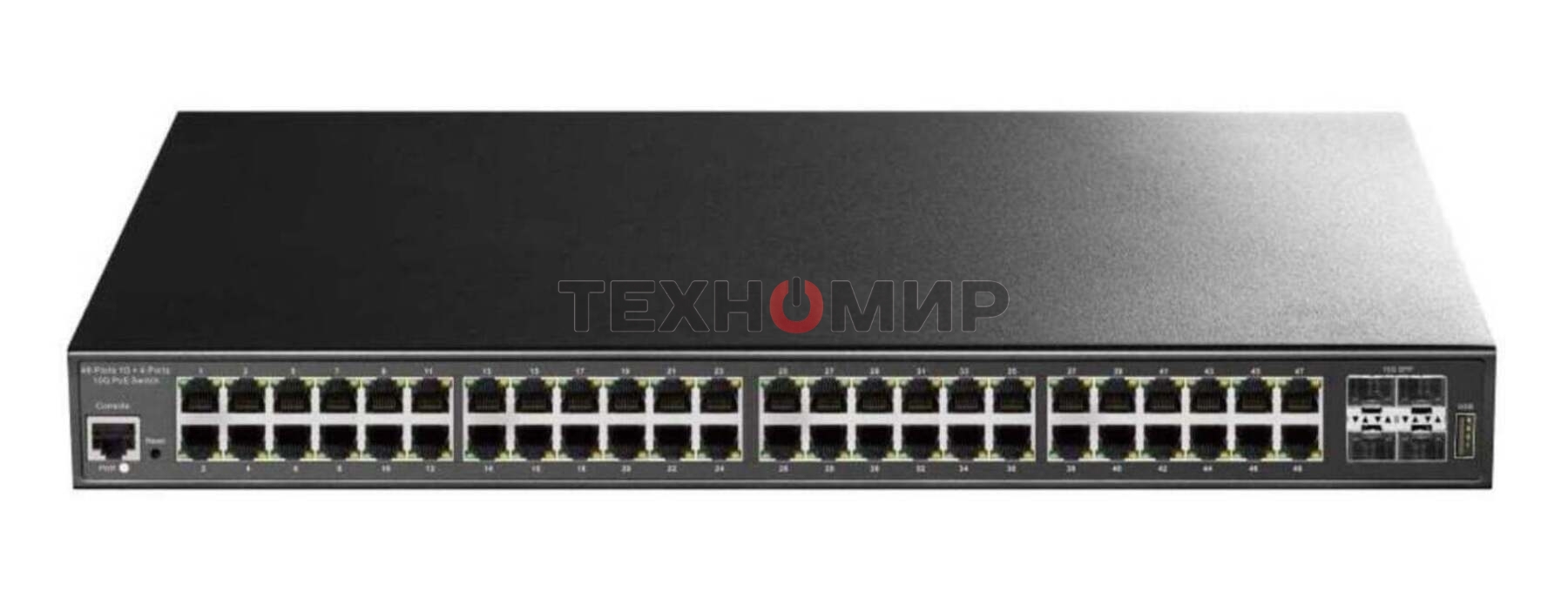 Коммутатор 48-Port Layer 2 Managed Gigabit PoE++ Switch with 4 10G SFP ports 720W
