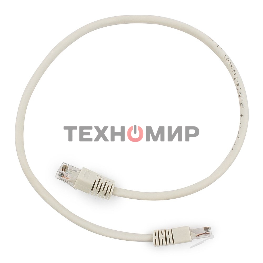 Патч-корд UTP Cablexpert cat.6, 0.5м, литой, многожильный, серый