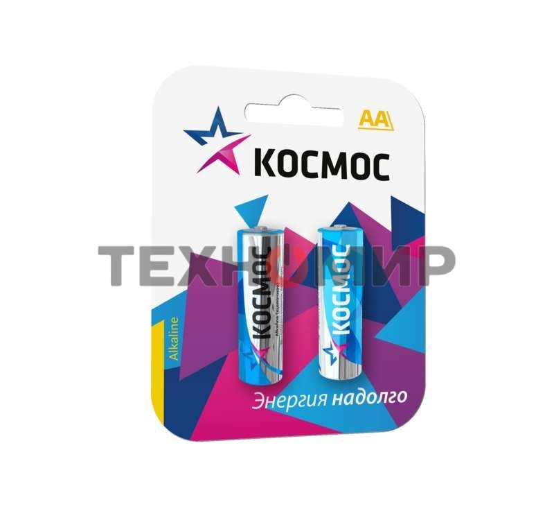 Элемент питания Космос алкалиновый LR LR6 BP-2 (блист.2шт)