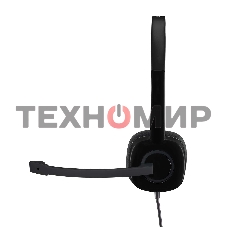 Гарнитура проводная Logitech Headset H151 Stereo черный
