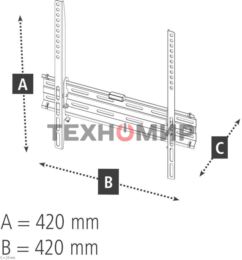 Кронштейн для телевизора Hama 00220809 черный, 32