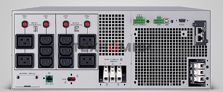 Источник бесперебойного питания UPS CyberPower OL8KERTHD Online 8000VA/8000W USB/RS-232/Dry/EPO/SNMPslot/BM/ENV/RJ11/45/ВБМ (6 IEC С13, 1 IEC C19, terminal)