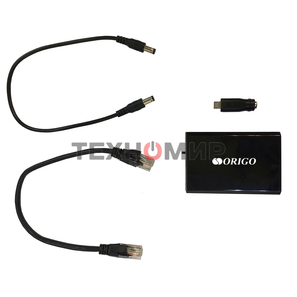 PoE-сплиттер ORIGO OPE301GS/A1A 802.3af/at, 1x1000Base-T PoE In, 1x1000Base-T, выход: 5/9/12В DC