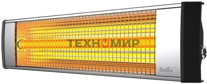 Обогреватель инфракрасный Ballu BIH-L-3.0 серый, кварцевый, 3000 Вт, 35 м2