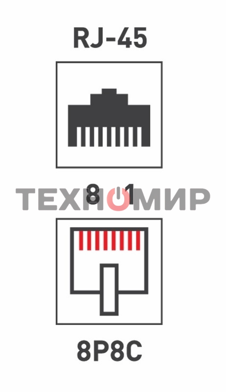 Розетка компьютерная Rexant 1-м ОП RJ45 CAT 5E бел.