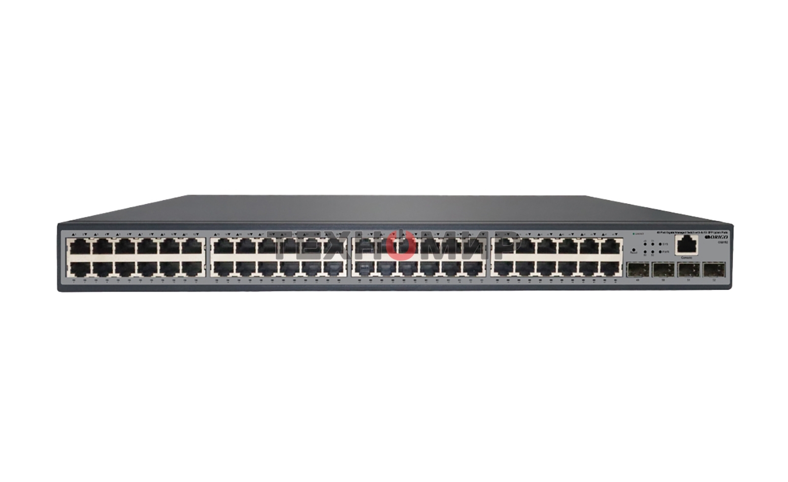 Коммутатор управляемый L2 ORIGO OS3152/A1A 48x1000Base-T, 4x1000Base-X SFP, консольный порт RJ-45, комплект для установки в 19