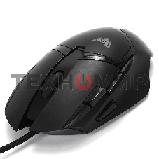 Мышь проводная Crown CMGM-901 черный, 4800 dpi, USB, кнопки - 8