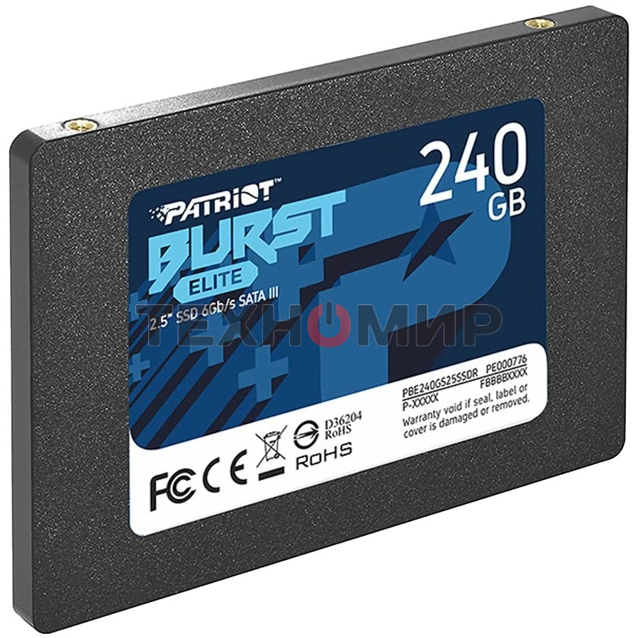Накопитель SSD Patriot Burst Elite, 240Gb, SATA, 2.5