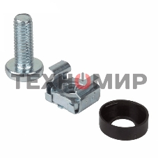 Монтажное оборудование Hyperline CNS-M6-16 Комплект винт M6, квадратная гайка, шайба (16 мм)