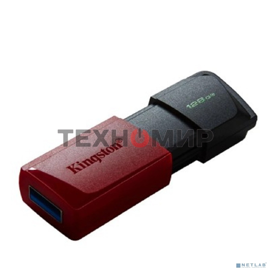 Флешка USB Kingston DataTraveler Exodia M (DTXM/128Gb), 128Gb, USB 3.2 Gen 1, R/W 150/60, черный/красный