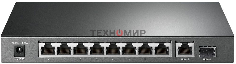 Коммутатор TP-Link TL-SG1210P 10-портовый гигабитный настольный с 8 портами PoE+ SMB
