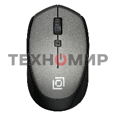 Мышь беспроводная Oklick 488MW серый/черный, 1600 dpi, радиоканал, USB, кнопки - 4