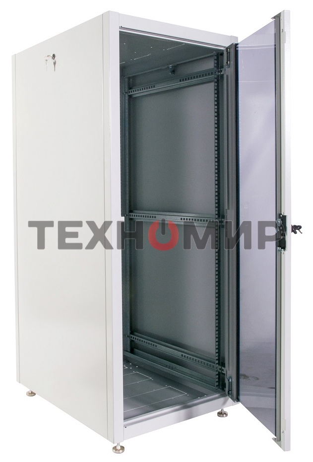 Шкаф телекоммуникационный напольный ЭКОНОМ 24U (600 × 600) дверь стекло, дверь металл