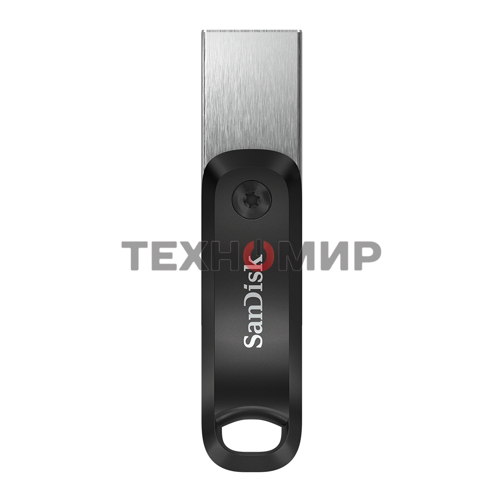 Флешка USB Sandisk IX60N iXpand GO (SDIX60N-128G-GN6NE), 128Gb, USB 3.0/Lightning, R/W 150/70, черный/серебристый