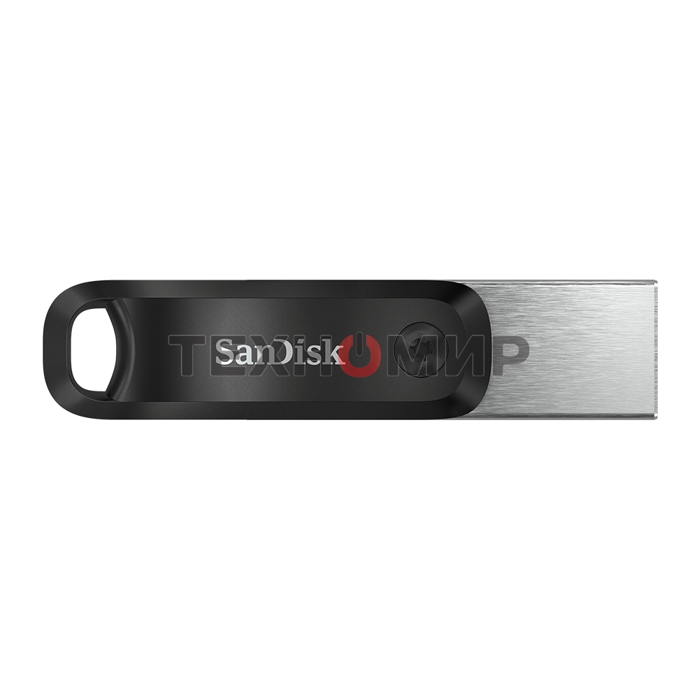 Флешка USB Sandisk IX60N iXpand GO (SDIX60N-128G-GN6NE), 128Gb, USB 3.0/Lightning, R/W 150/70, черный/серебристый