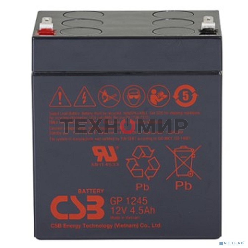 Батарея для ИБП CSB GP 1245 (12V, 4.5Ah) клемма F1