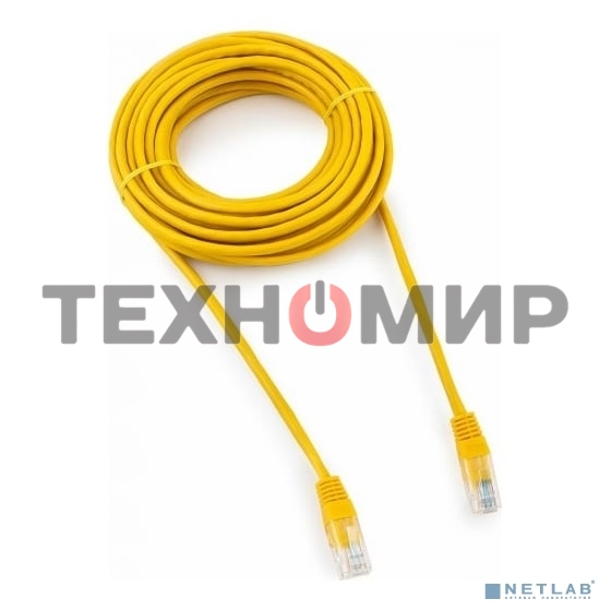 Патч-корд UTP Cablexpert PP12-7.5M/Y cat.5e, 7.5м, литой, многожильный, желтый