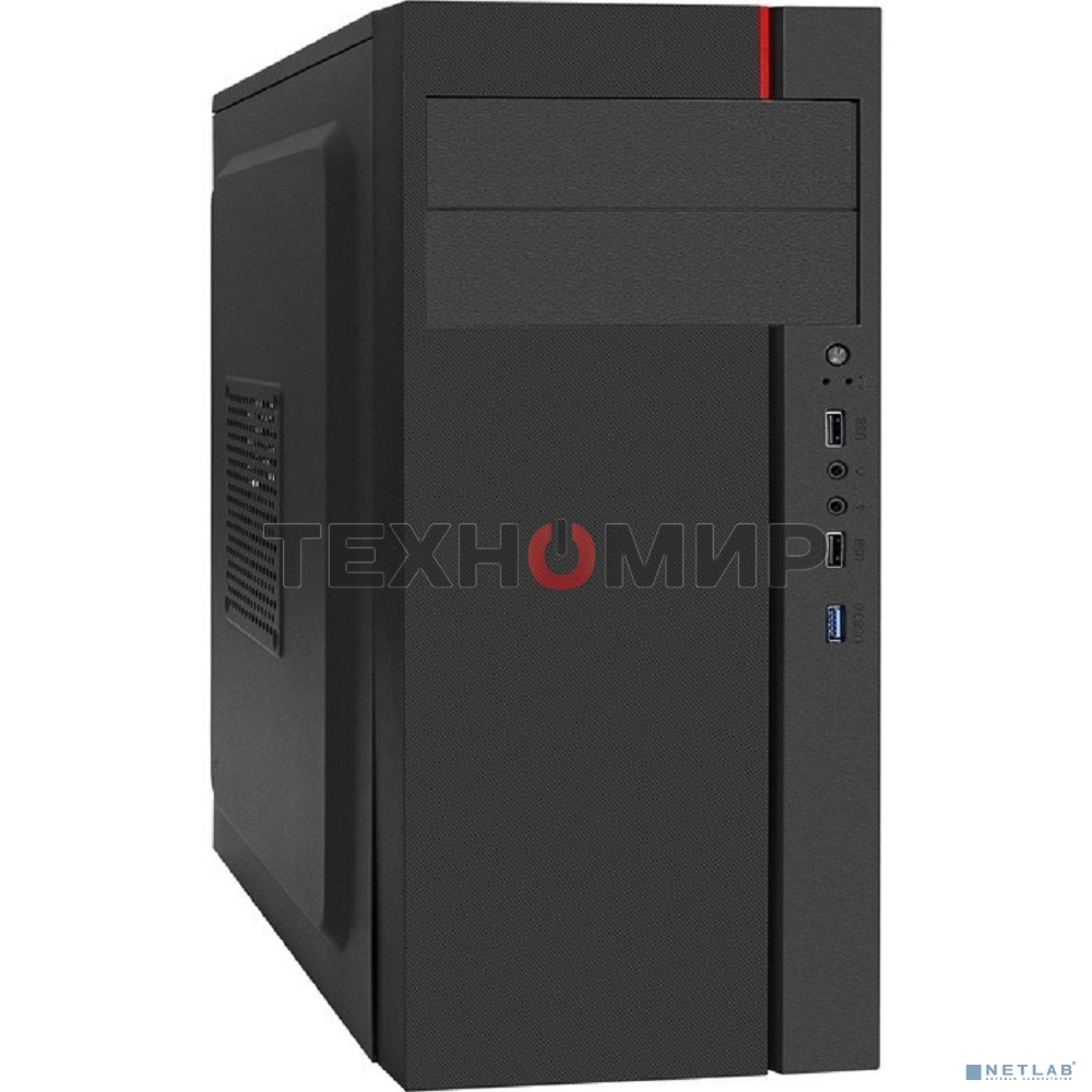 Компьютерный корпус Miditower ExeGate AA-440U-AA450 (ATX, AA450 8 см, 2*USB+1*USB 3.0, аудио, черный)