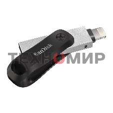 Флешка USB Sandisk IX60N iXpand GO (SDIX60N-128G-GN6NE), 128Gb, USB 3.0/Lightning, R/W 150/70, черный/серебристый