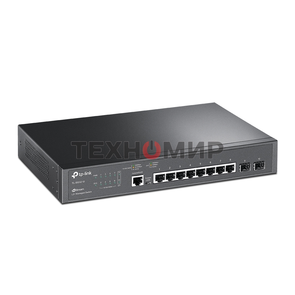 Коммутатор TP-Link SMB TL-SG3210 JetStream 8-Port Gigabit L2 Lite Managed Switch with 2 SFP Slots