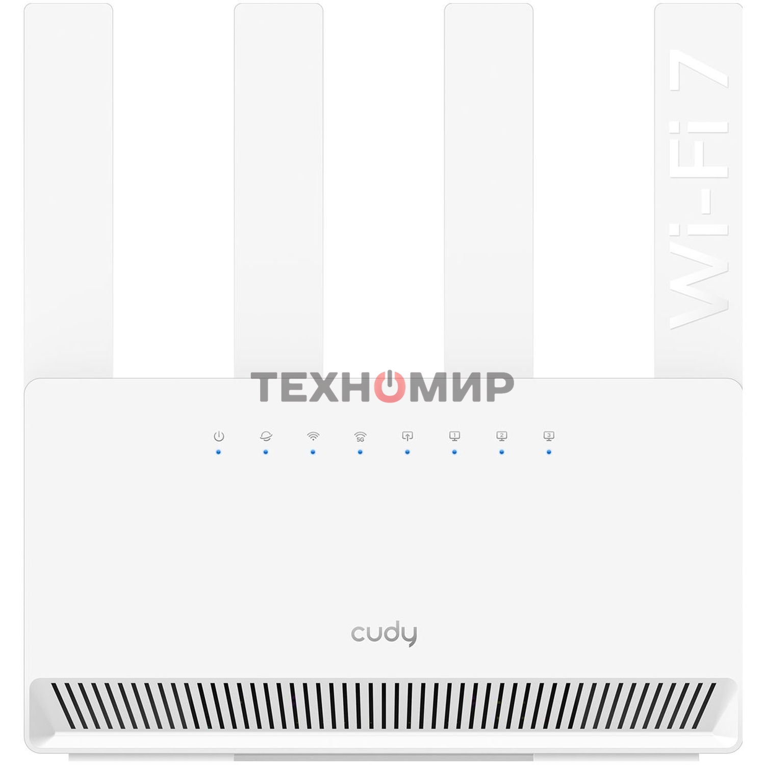 Маршрутизатор Cudy BE3600 Gigabit Dual Band Wi-Fi 7 Mesh Router, Chipset Broadcom, 802.11be/ax/ac/a/b/g/n, 2882Mbps at 5GHz + 688Mbps at 2.4GHz, 4 x 10/100/1000Mbps Ports, 4 x 5dBi fixed antennas, WiFi router/AP/Repeater/WISP Mode, PPTP/L2TP/OpenVPN/WireG