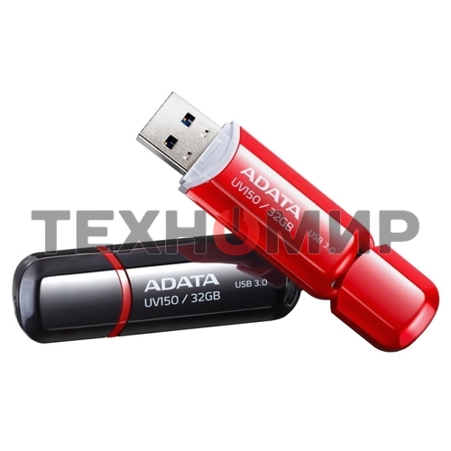 Флешка USB ADATA UV150 (AUV150-32G-RBK), 32Gb, USB 3.0, R/W 100/30, черный