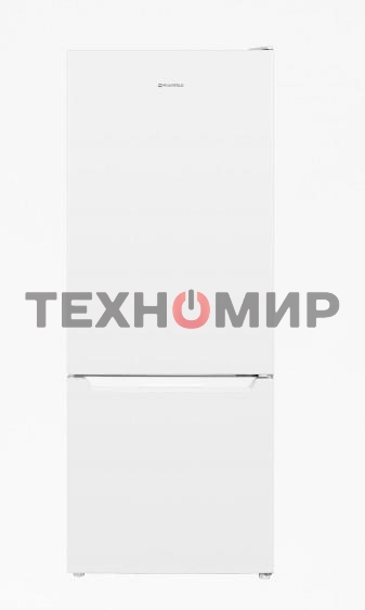 Холодильник Maunfeld MFF144SFW белый глянц. двухкамерный 154/52л морозилка снизу, ручная разморозка