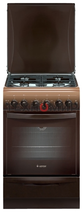 Плита газовая Gefest 5100-02 0001 коричневый, конфорок 4 газовых, духовка 52 л, 50 см x 85 см x 58.5 см