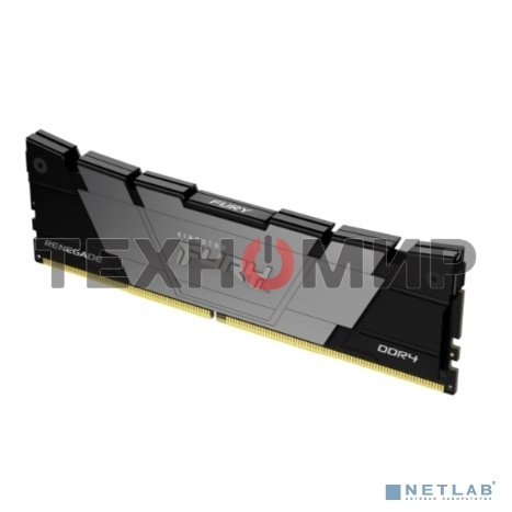 Оперативная память Kingston Fury Renegade, DDR4, 16GB (1x16GB), 3200MHz, CL16, DIMM, с радиатором, серый/черный