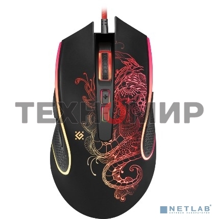 Мышь проводная Defender Venom GM-640L черный, 3200 dpi, USB, кнопки - 8