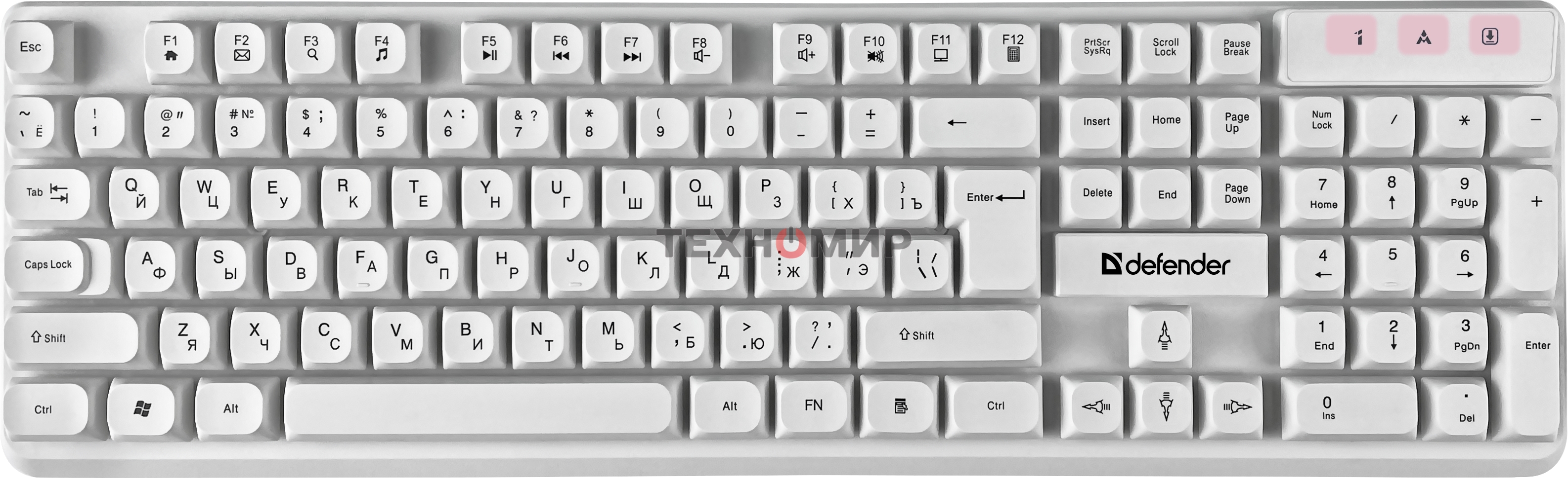 Комплект клавиатура+мышь Defender Milan C-992 беспроводной, USB, 1000 DPI, белый