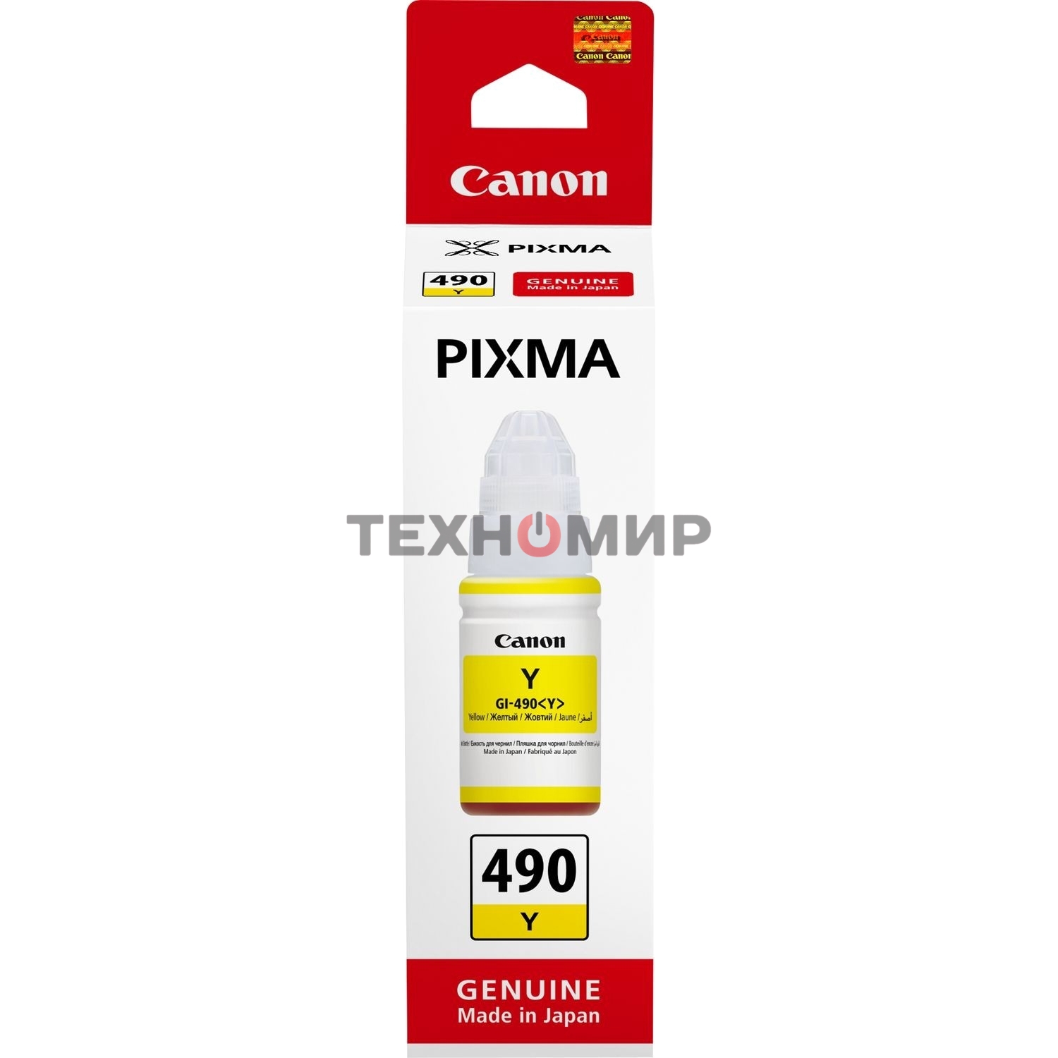 Чернила Canon GI-490Y 0666C001 желтый для Canon Pixma G1400/2400/3400 (70мл)