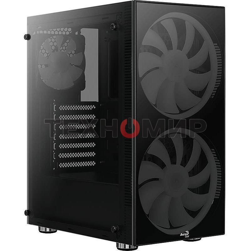 Компьютерный корпус Aerocool/Formula Python (3xUSB, 2xAudio, 0.5 мм,2x200 мм FAN, прозрачная стенка-закаленное стекло, ATX, без БП)