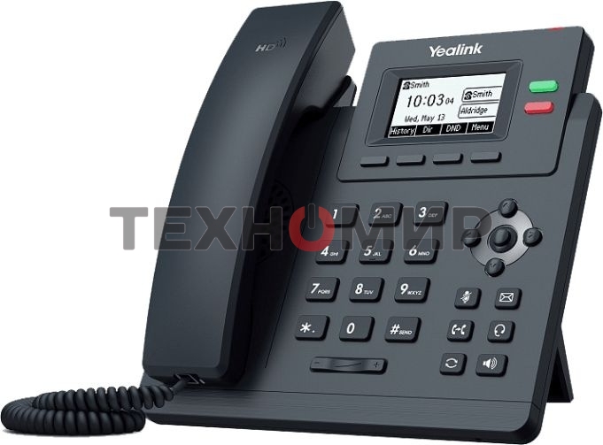 Телефон SIP Yealink SIP-T31P WITHOUT PSU черный (без БП)
