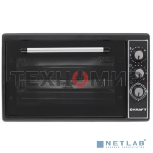 Мини-печь Kraft KF-MO3801BL, черный, 38 л.