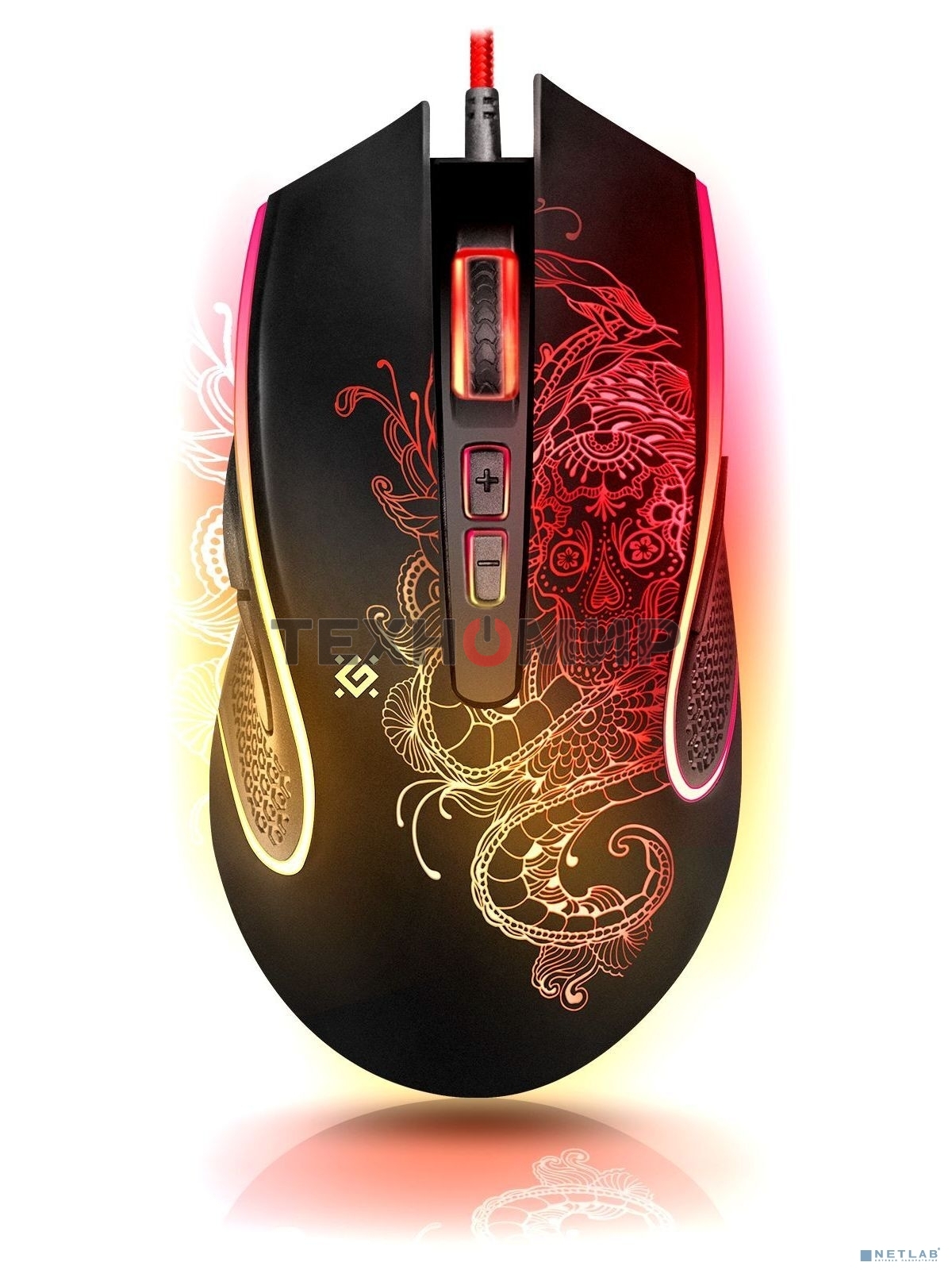 Мышь проводная Defender Venom GM-640L черный, 3200 dpi, USB, кнопки - 8