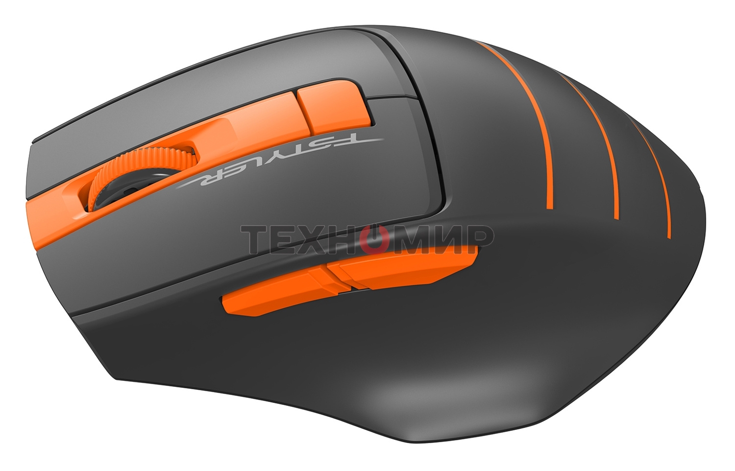 Мышь беспроводная A4Tech Fstyler FG30S серый/оранжевый, 2000 dpi, радиоканал, USB, кнопки - 6