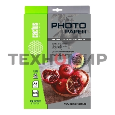 Фотобумага Cactus CS-GA4170100 A4/170г/м2/100л./белый глянцевое для струйной печати