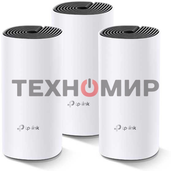 Бесшовный Mesh роутер TP-Link Deco M4 (DECO M4(3-PACK)) AC1200 10/100/1000BASE-TX (упак.:3шт)