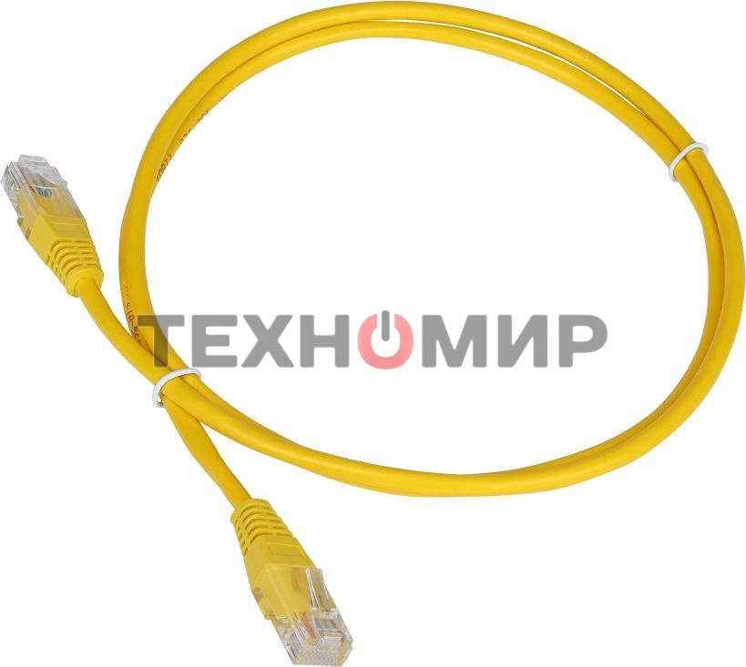 Патч-корд LANMASTER TWT UTP cat.5e, с заливными колпачками, 1.0 м, желтый