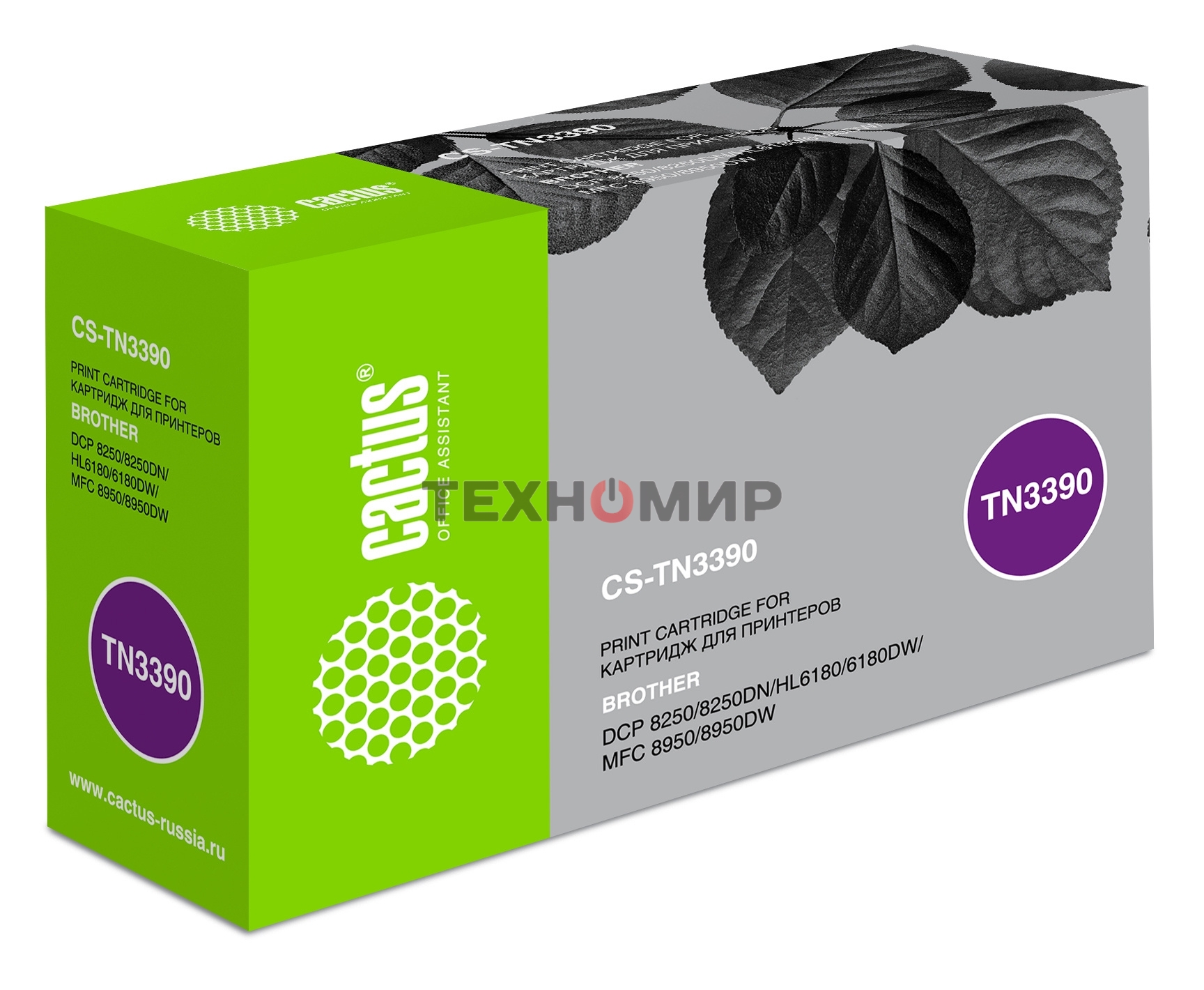 Картридж лазерный Cactus CS-TN3390 черный (12000 стр.) для Brother DCP 8250/8250DN/HL6180/6180DW/MFC 8950