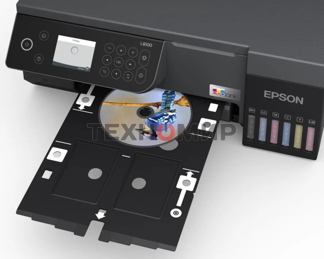 МФУ струйное Epson EcoTank L8100 (C11CK94***), A4, цветной, печ. до 8 стр/мин., 5760 x 1440 dpi (печ.), 1200x4800dpi (скан.), USB, Wi-Fi