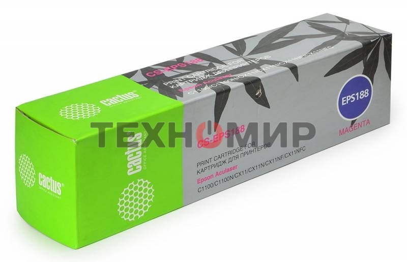 Картридж лазерный Cactus CS-EPS188 пурпурный (4000 стр.) для Epson AcuLaser C1100/C1100N/CX11/CX11N/CX11NF/CX11NFC