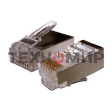Коннектор LANMASTER RJ45 STP 8P8C, универсальный, cat.6, 100 шт.