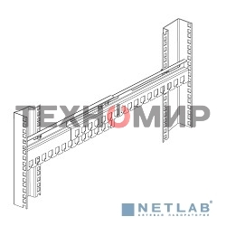 Органайзер кабельный горизонтальный раздвижной 450-1000 мм