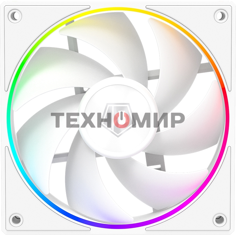 Вентилятор для корпуса ID-Cooling AF-127-ARGb-W белый, 120 мм, 2000 об/мин, 29.9 дБ, 4 pin
