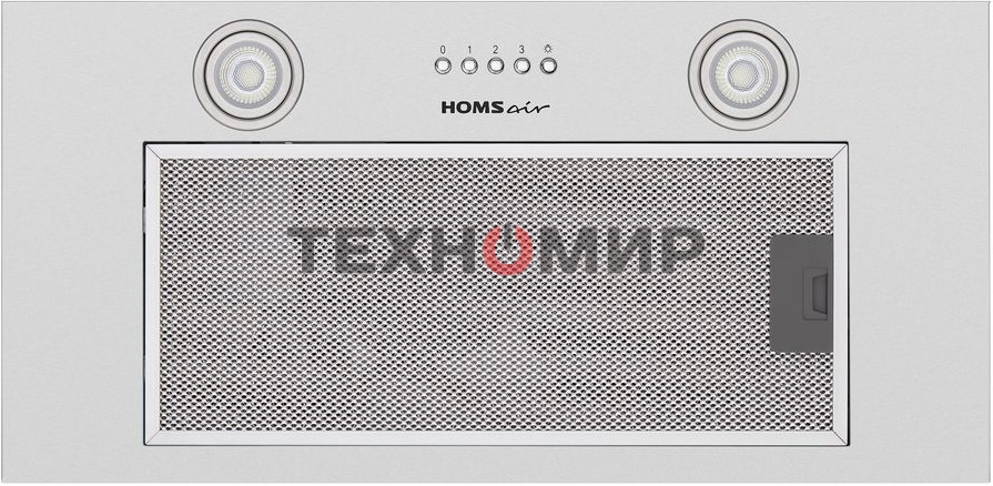 Вытяжка встраиваемая HOMSair Camelia Power 60 нержавеющая сталь, 60 см, 850 куб. м/ч, 52 дБ